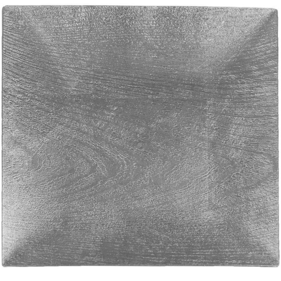 Hand-Painted Silver Woodgrain Embossed Charger Plates (6 pk) - Picture 2 of 4